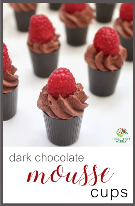 healthy dark chocolate mousse cups low added sugar
