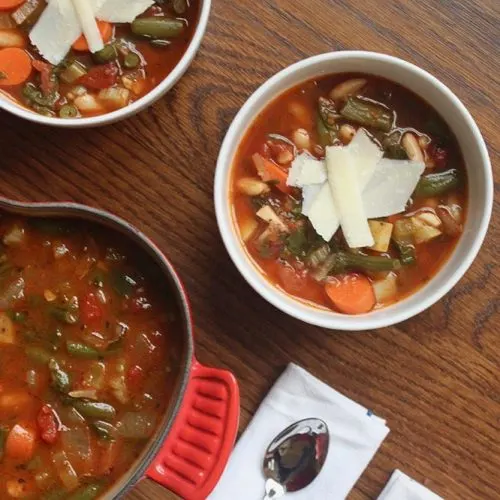 gluten-free minestrone recipe loaded with vegetables
