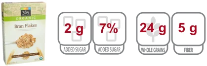 365 everyday value bran flakes nutritional information