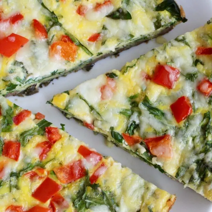 Arugula, Mushroom and Red Bell Pepper Frittata