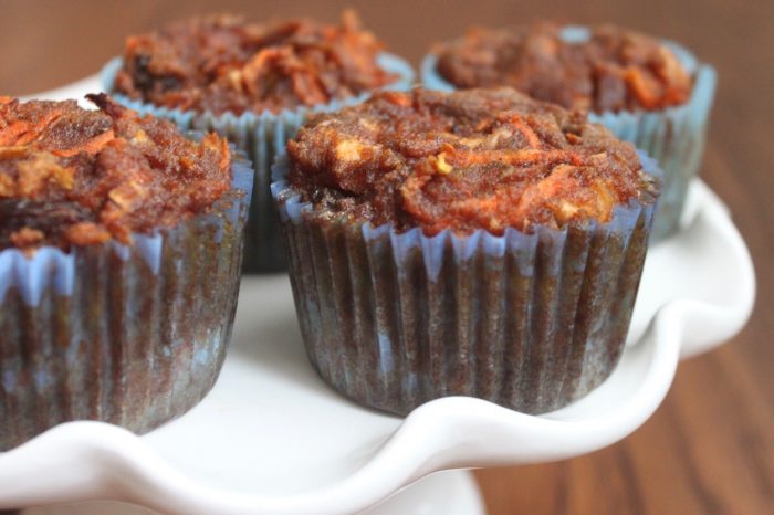 Overloaded gluten-free morning glory muffins with coconut flour