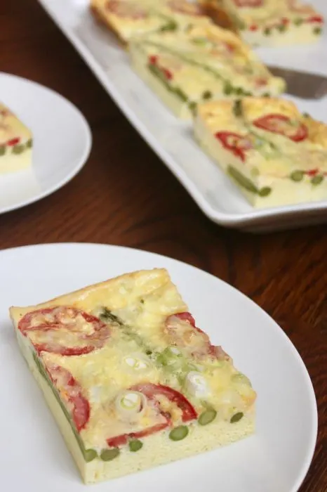 quick easy asparagus tomato frittata gluten-free