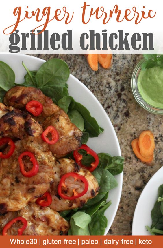 Whole30 grilled ginger turmeric chicken recipe