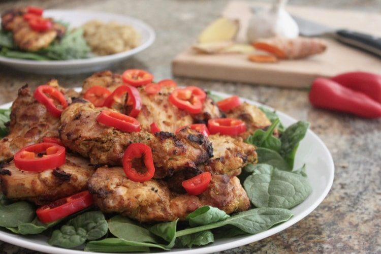 Grilled Ginger Turmeric Chicken {Whole30, Paleo} Feed Them Wisely