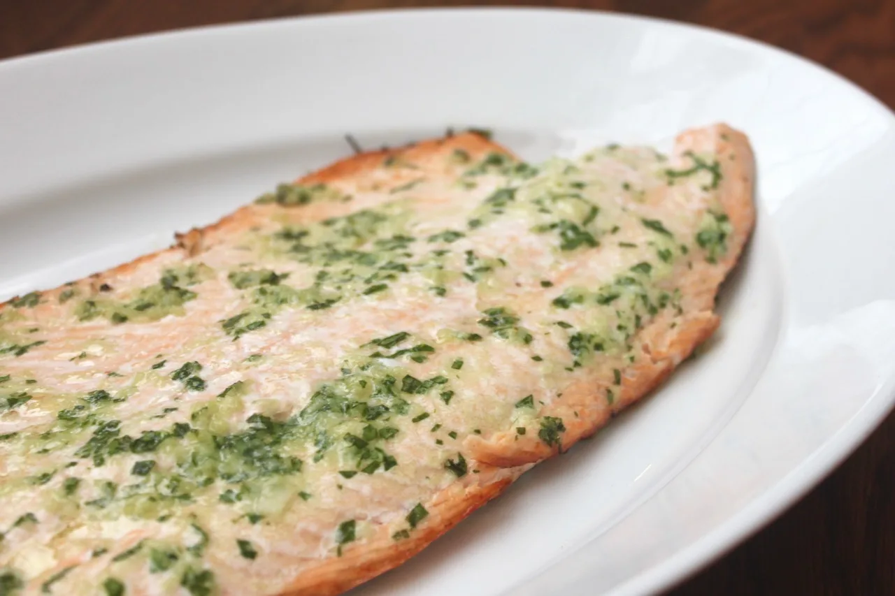 quick easy grilled salmon with herb butter