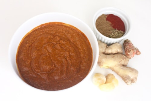 ingredients for paleo ginger turmeric chicken marinade