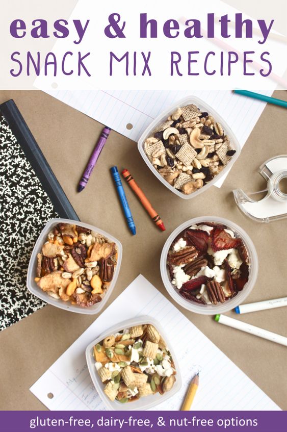 These easy to make snack mixes are my boys' favorite school snack. Easily customized to fit taste preferences and allergies, these healthy trail mix recipes are packed with whole grains, protein, and no-added-sugar fruit.