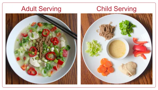 Healthy meals for children deconstructed ginger coconut soup with soba noodles