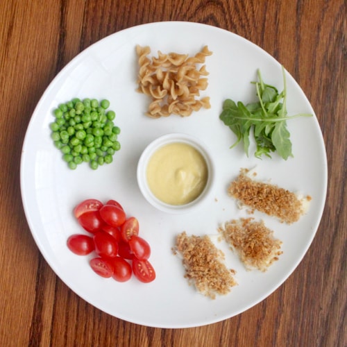 deconstructed meal for picky eaters panko crusted fish