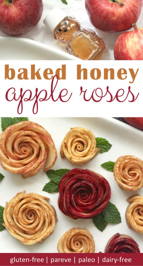 baked apple roses are a beautiful rosh hashanah dessert