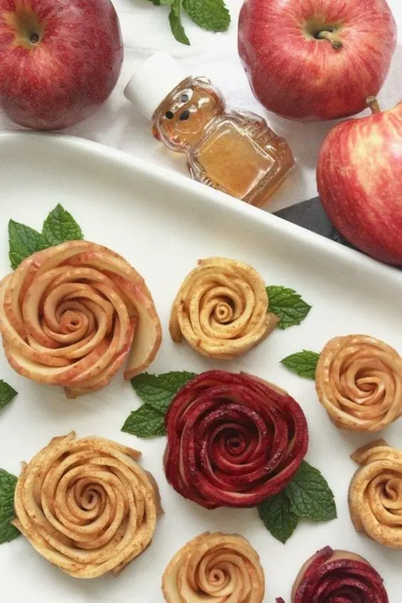 Easy to make baked honey apple roses are a delicious and beautiful simple dessert. {Dairy-free, Gluten-free, Paleo}