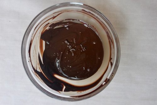 fully melted chocolate ready to quick temper