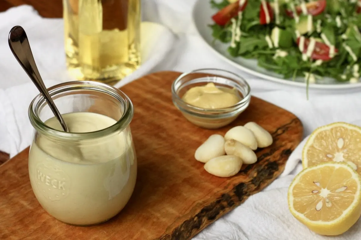 Vegan creamy caesar salad dressing recipe