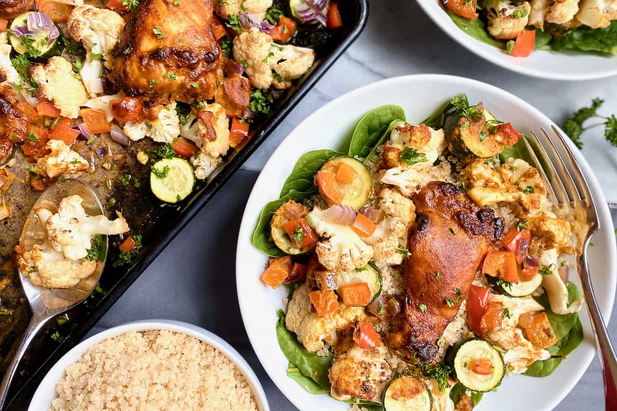 Roasted Ginger Turmeric Chicken and Vegetables {Paleo & Whole30}