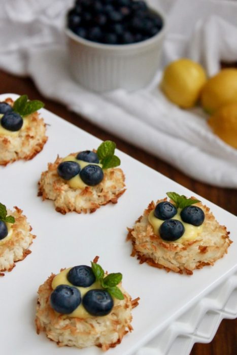 passover macaroon bird nest tarts