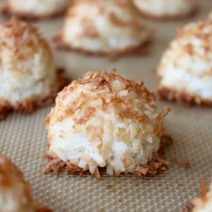 Easy to make paleo coconut macaroon recipe with only three ingredients