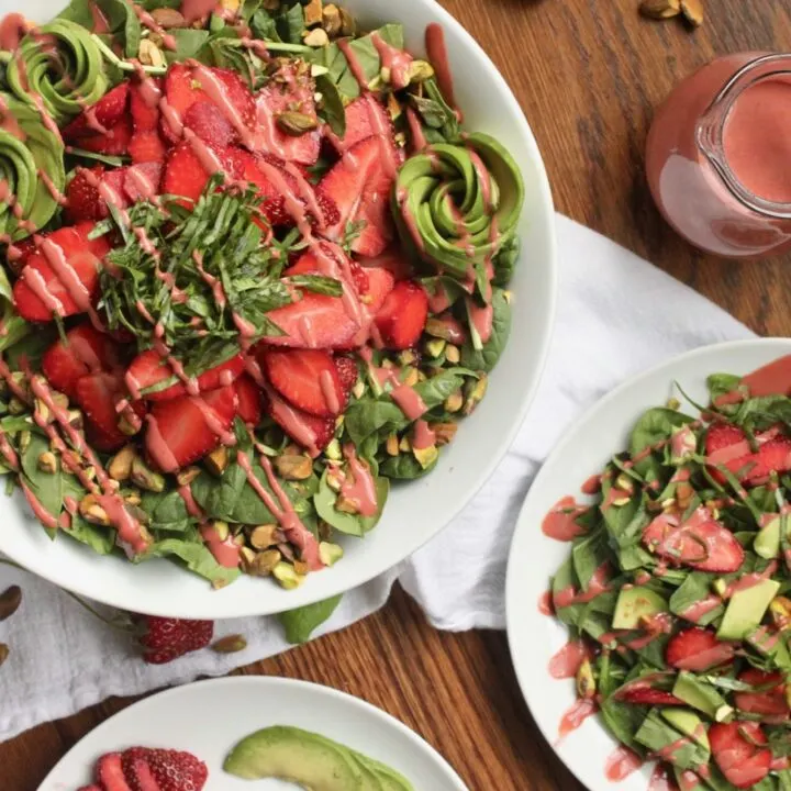 vegan strawberry avocado salad recipe