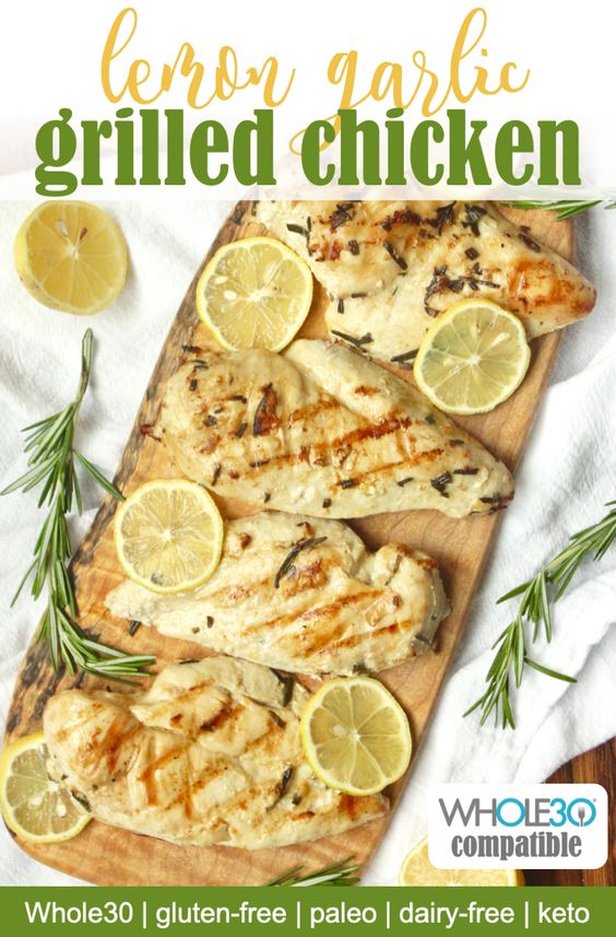 Whole30 grilled lemon garlic chicken recipe