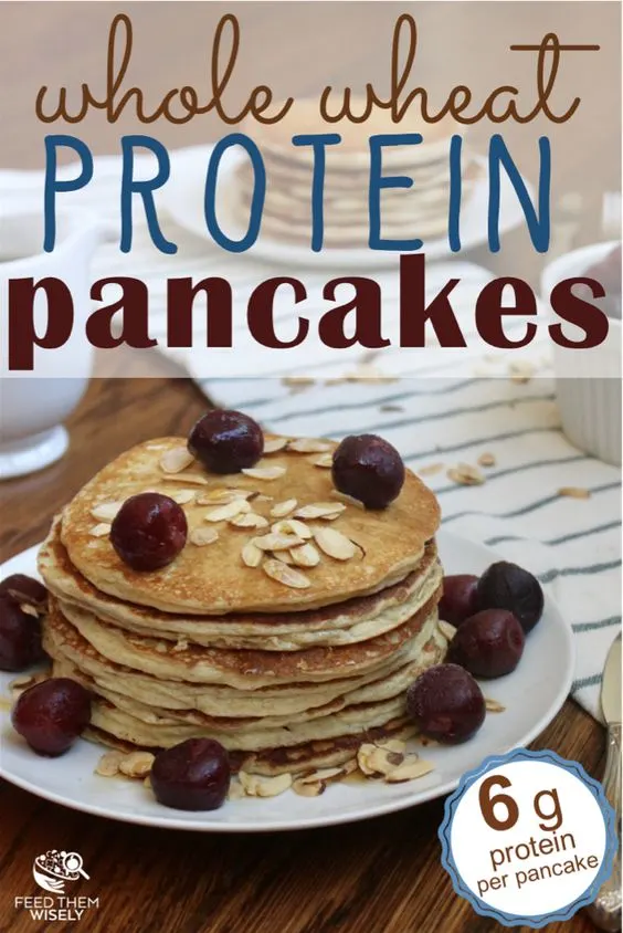 Whole wheat protein pancakes with almond flour recipe
