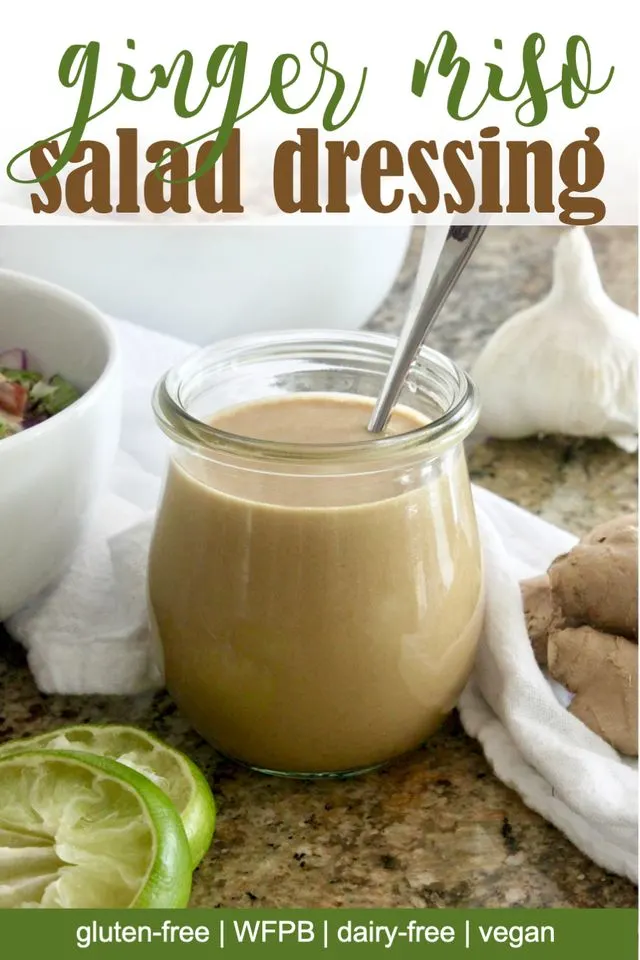 Vegan ginger miso dressing recipe for buddha bowls