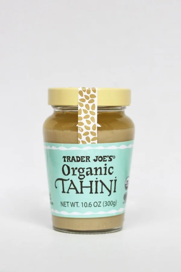 Trader Joe's organic tahini is packaged in glass