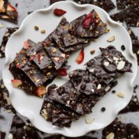 Homemade Fruit and Nut Chocolate Bark {Paleo & Vegan}