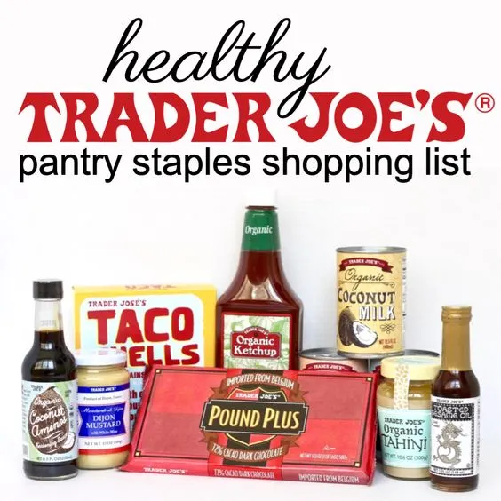 Healthy trader joes shopping list including gluten-free and dairy-free foods