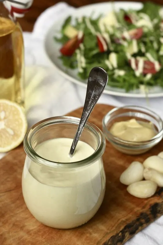 Creamy vegan caesar salad dressing recipe