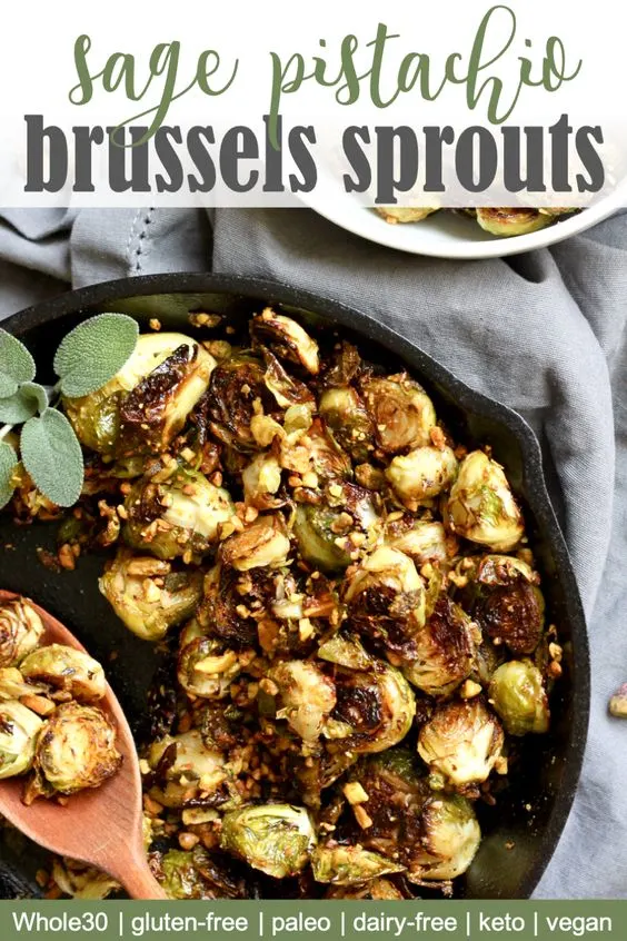 Whole30 sage pistachio brussels sprouts recipe