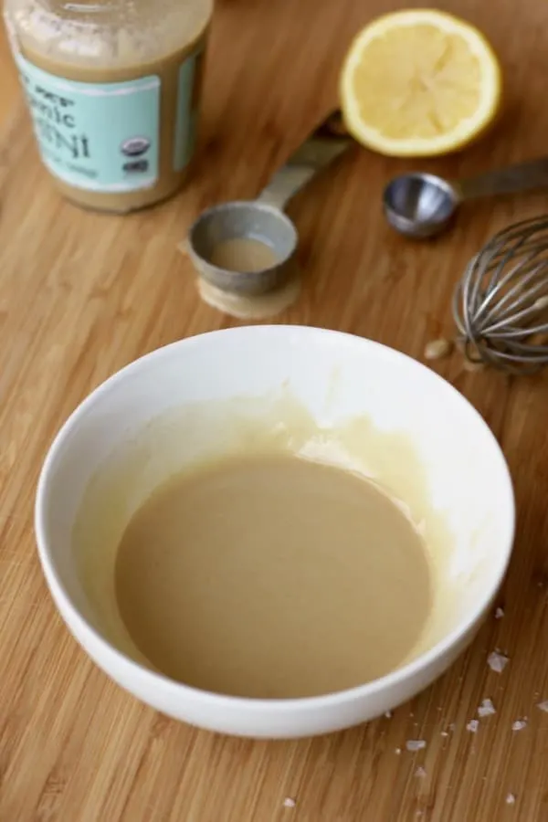 Lemon tahini sauce for roasted cauliflower