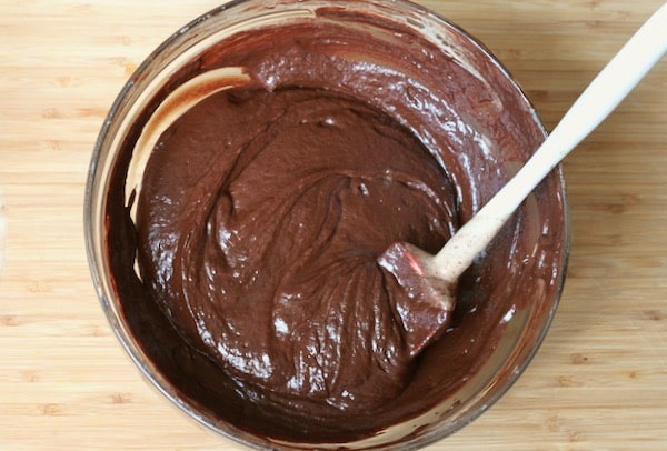Chocolate and egg mixture completely combined