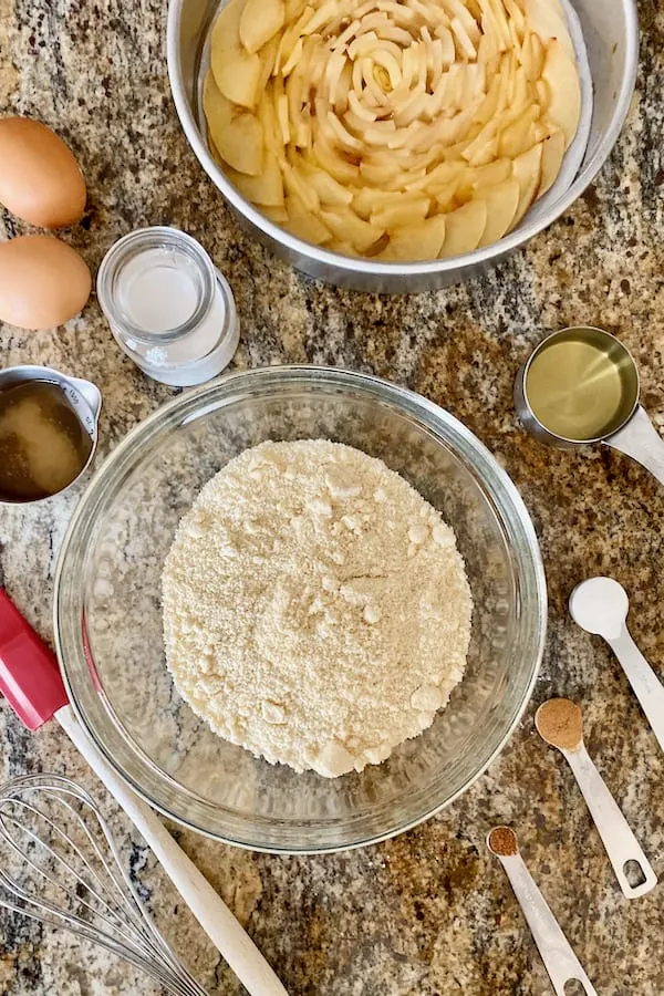 paleo cake batter ingredients for apple honey upside down cake