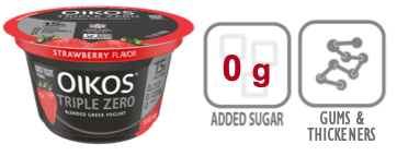 oikos triple zero strawberry greek yogurt nutrition information