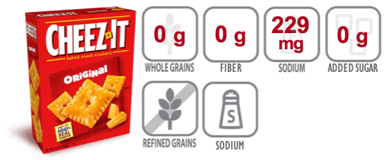 cheez it crackers nutritional information