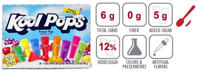 Kool Pops Freezer Pops nutritional information