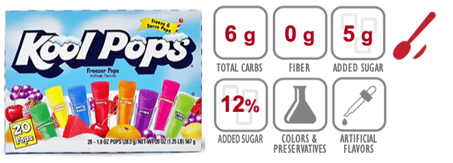 Kool Pops Freezer Pops nutritional information